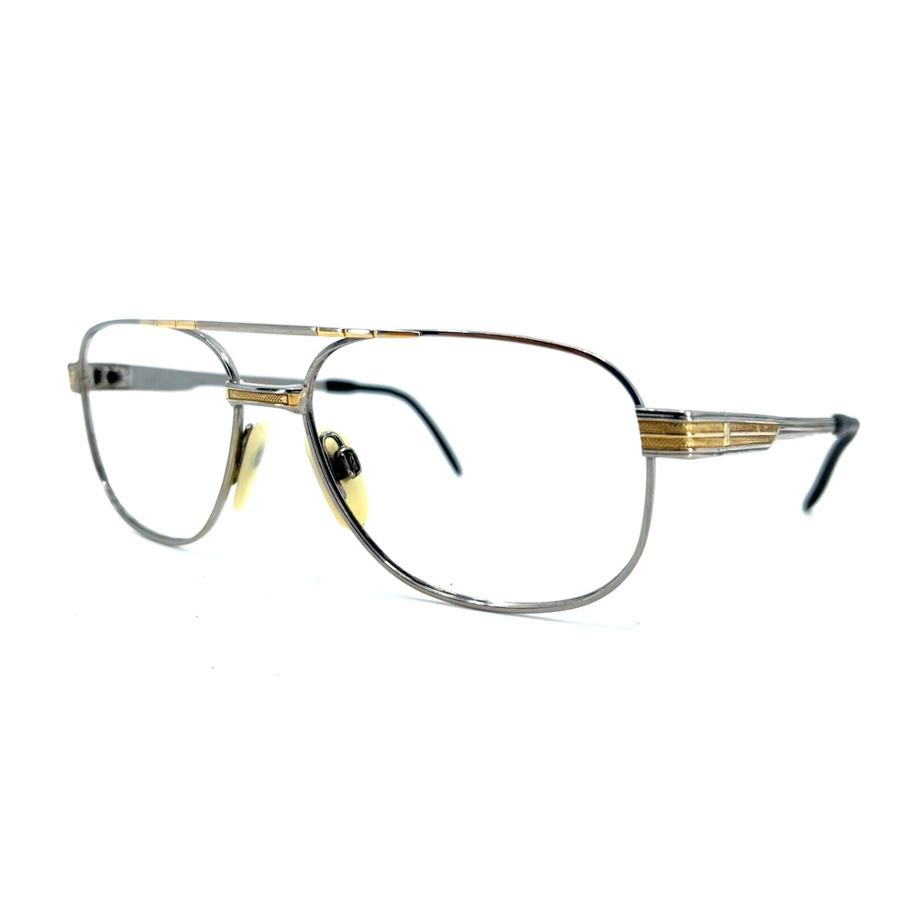 Titan by Metzler‎ Eyeglasses Frames Sivler Gold Oval Full rim 56-16-140 H7169